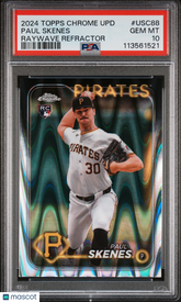 2024 Topps Chrome Update Paul Skenes #USC88 Raywave Refractor PSA 10